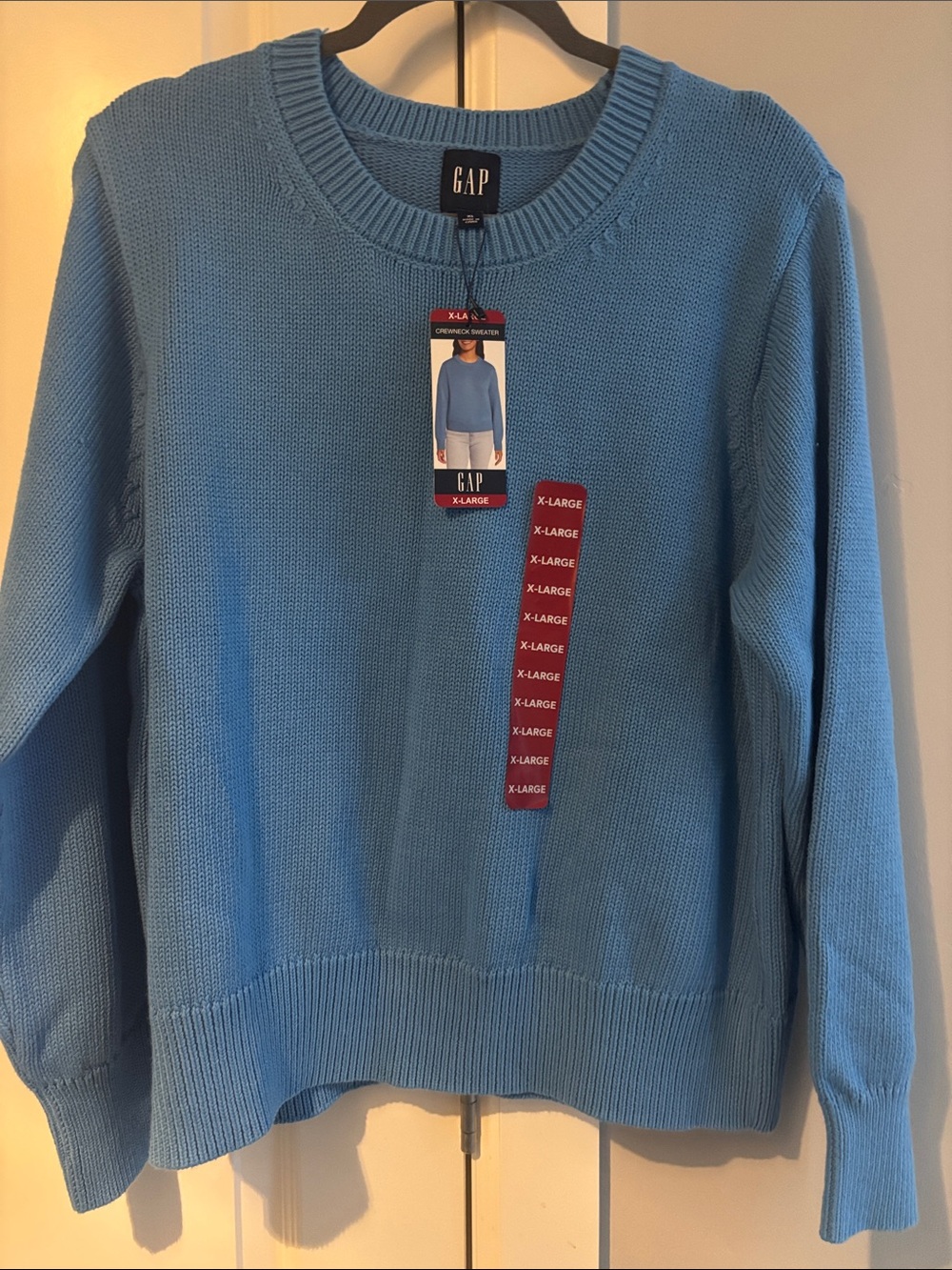 GAP Women's Crewneck Sweater in Sky Blue